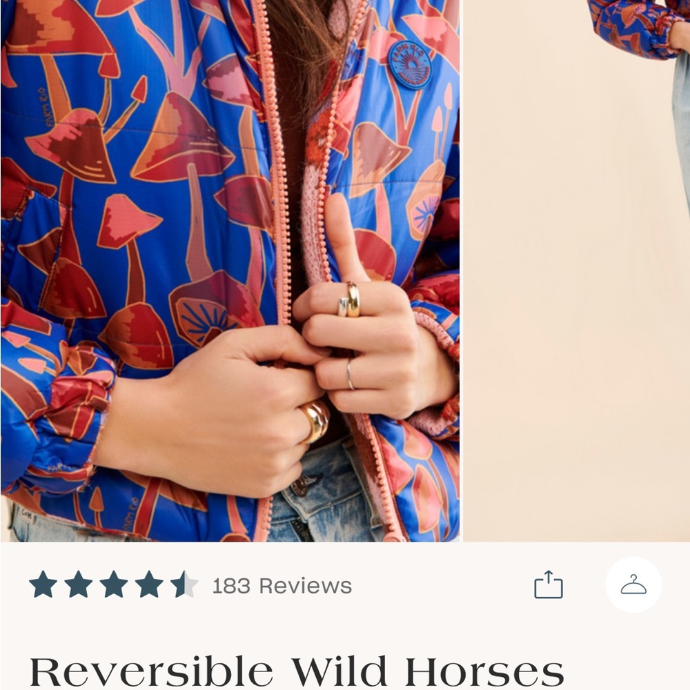FARM Rio reversible Patterned Puffer Jacket - Picture 2 of 7